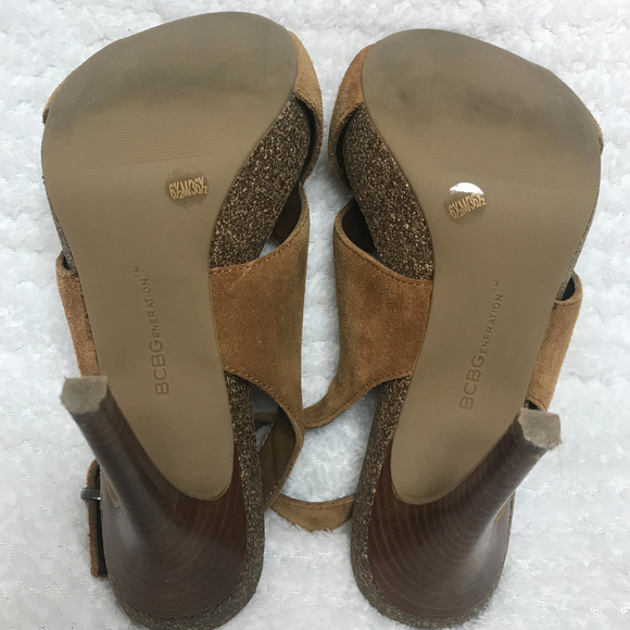 BCBGeneration Greer suede open toe platform sandal - Picture 4 of 7
